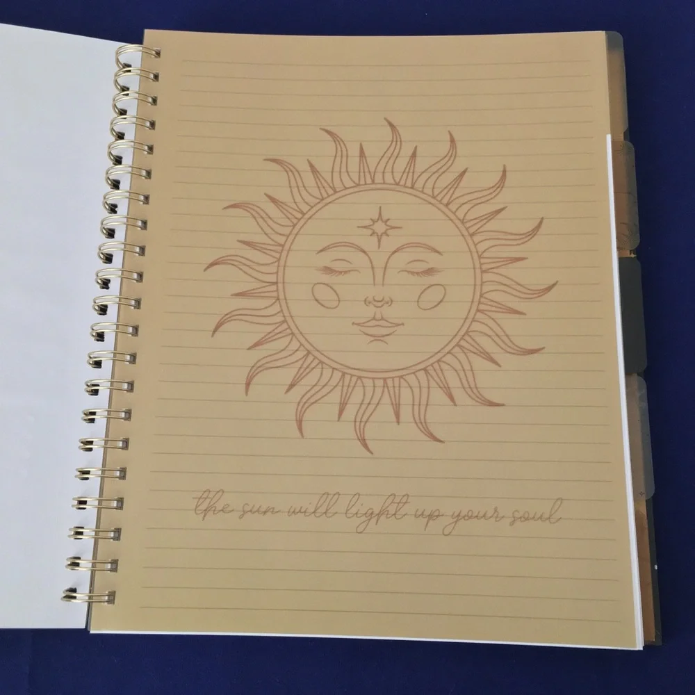 Celestial Galaxy Moon Spiral Notebook